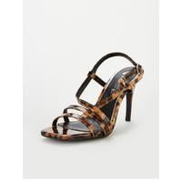 V by Very Pia Square Toe Strappy Mid Heel Sandal
