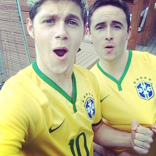 Niall Horan showed off his Brazilian jersey in this selfie. 
Source: Instagram user niallhoran