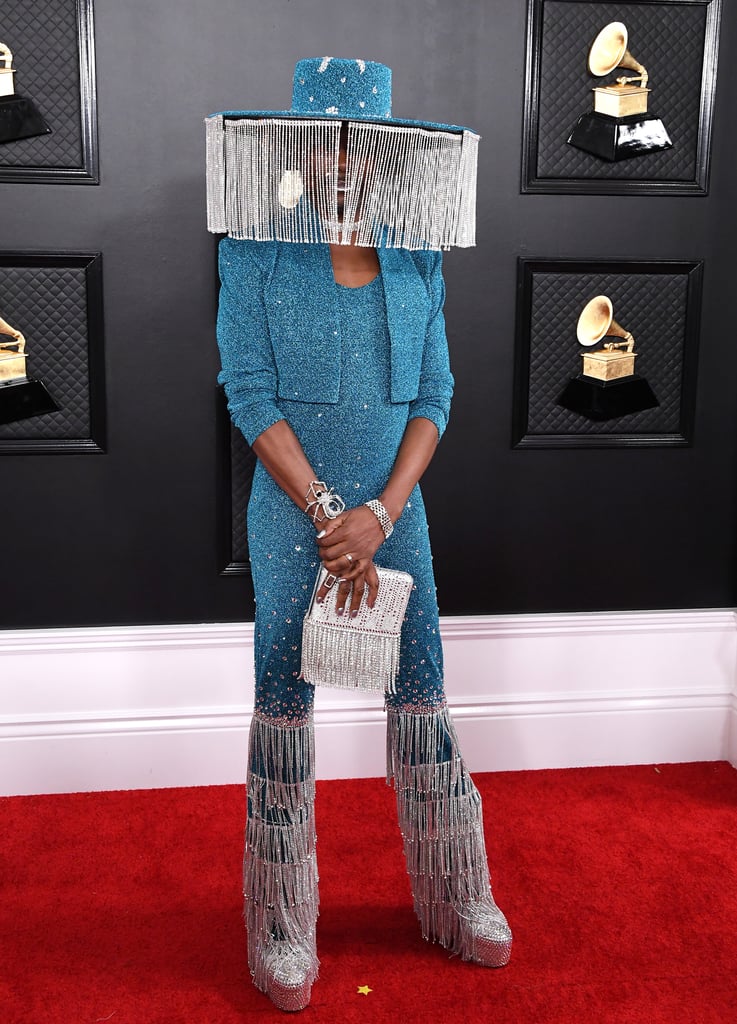 Billy Porter's Blue Sequinned Outfit at the Grammys 2020