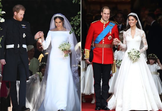 Meghan Markle And Kate Middleton Wedding Dresses Pictures Popsugar Fashion