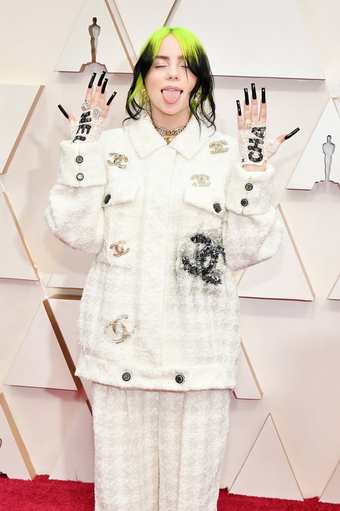 Billie Eilish's White Chanel Tweed Suit at the 2020 Oscars