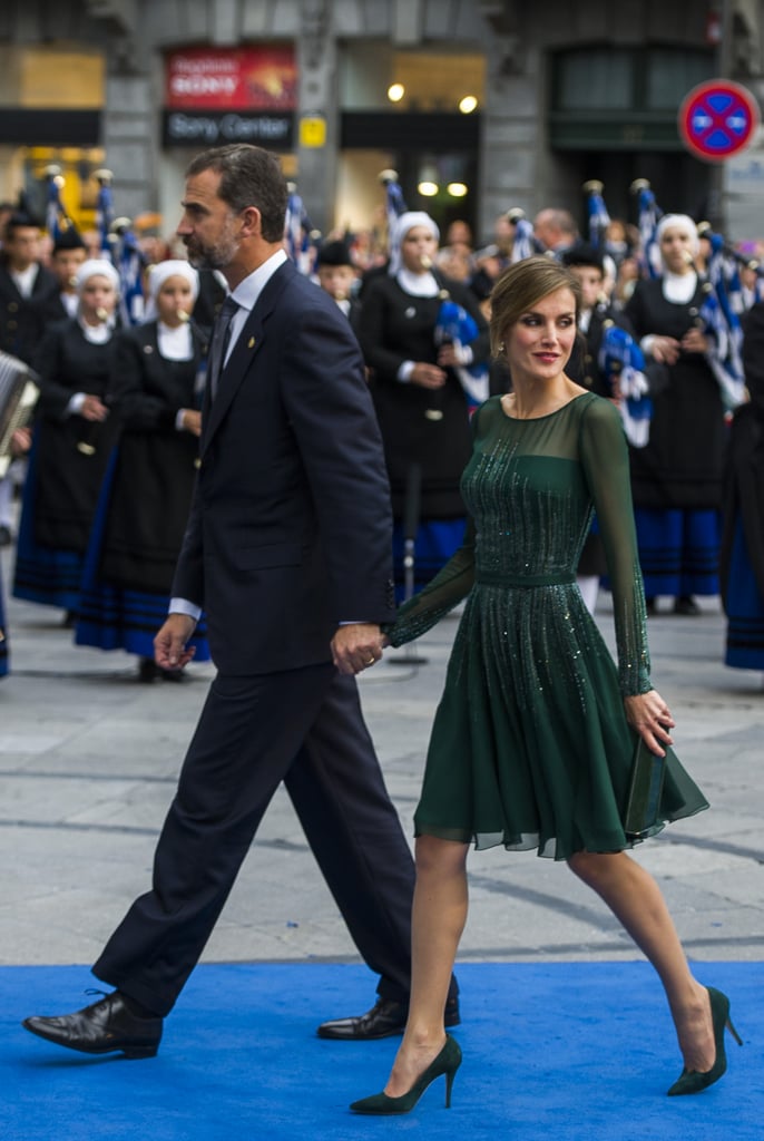 In October 2013, Letizia and Felipe held hands while they attended the Prince of Asturias Awards in Oviedo, Spain.