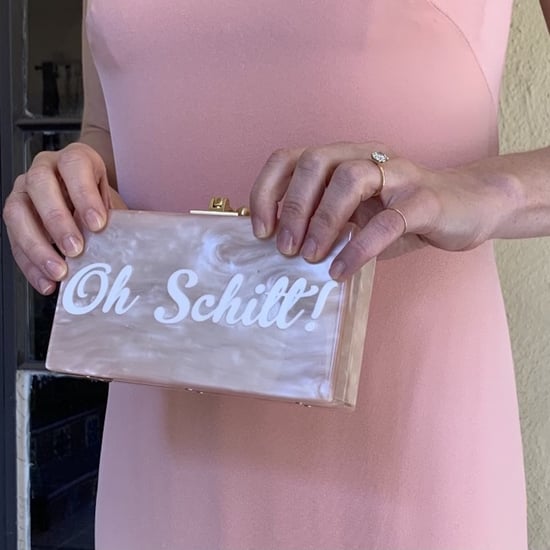 Sarah Levy's "Oh Schitt!" Clutch at SAG Awards 2021