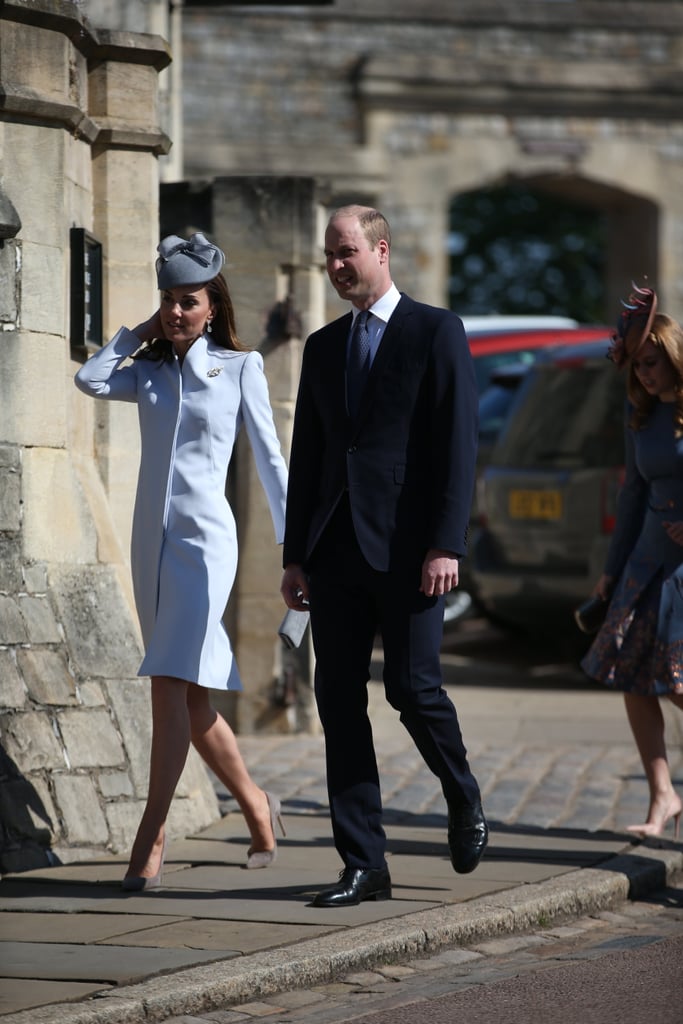 Kate Middleton Blue Coat on Easter 2019