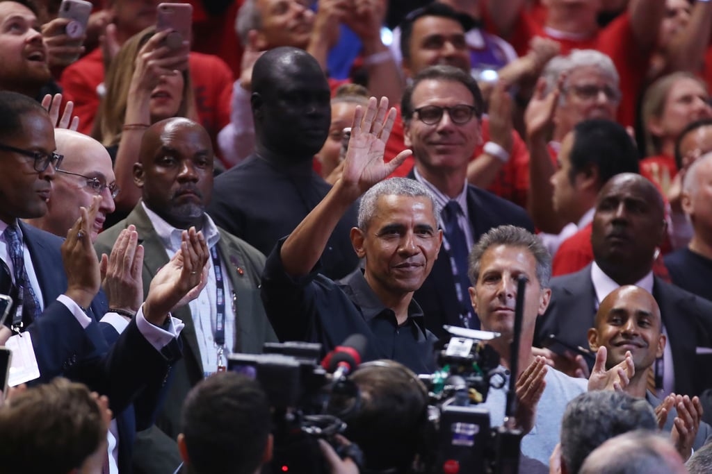 Barack Obama and Drake at the 2019 NBA Finals