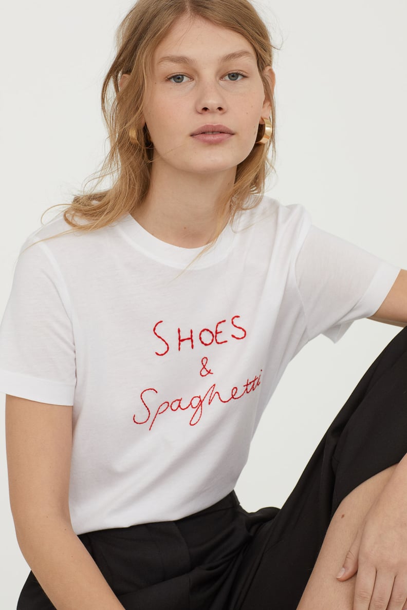 H&M T-Shirt With Embroidery