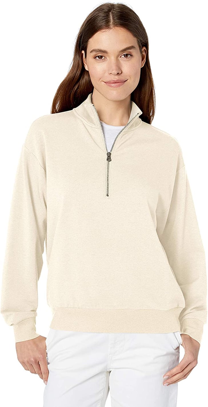 Terry Cotton & Modal OversizedFit QuarterZip Sweatshirt Best Amazon