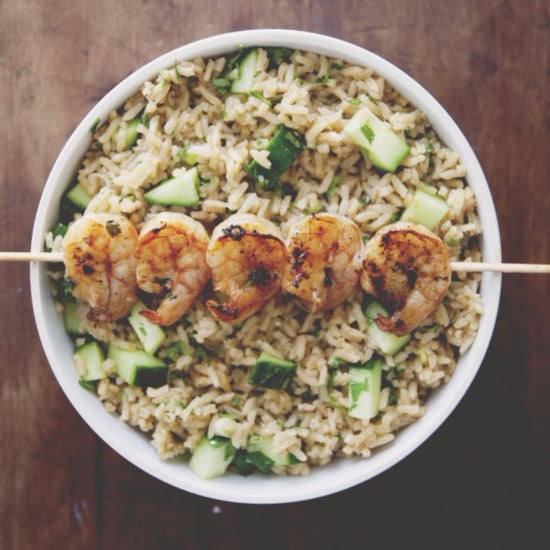 Spicy Grilled Shrimp With Cucumber Cilantro Rice Recipe