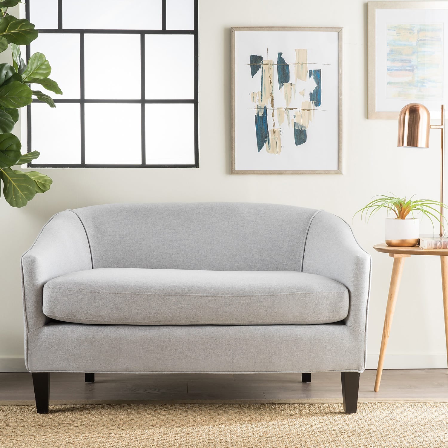 Light gray loveseat sale