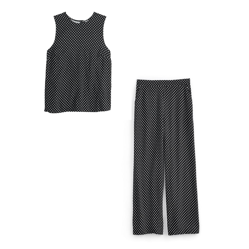 POPSUGAR Button-Back Tank and High-Waisted Wide-Leg Pants