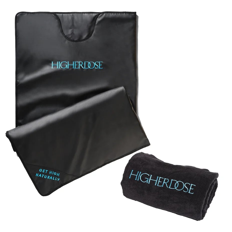 Higherdose Infrared Sauna Blanket ($699)
This sauna blanket has been on my wish list for as long as I can remember, and this is the year I'm finally giving in. The beloved recovery product can be used in the comfort of your own home via an easy plug-in, and it's said to support muscle recovery, ease joint tension, and even calm your mood. It's layered with amethyst and tourmaline, and the infrared heat supports glowing skin and collagen production. Our former editor is a fan; you can read more in her Higherdose Infrared Sauna Blanket review.
Editor Quote: "The blanket was comfortable and roomy enough that I could easily adjust my legs — I even crossed and straightened them out again. I was glad the zippers also worked from inside the blanket so I never felt trapped. As for the heat, this blanket got hot. Not only did I quickly become drenched in sweat, I could feel how hot the bottom of the blanket was through my clothes. I didn't feel like I would get burned, but I definitely understood why I was instructed to be fully clothed . . . I felt rejuvenated — like I'd had the perfect cup of mood-boosting coffee. My muscles also felt less tense. And, yes, I still got a satisfying sweat." — Angelica Wilson, former associate fitness editor