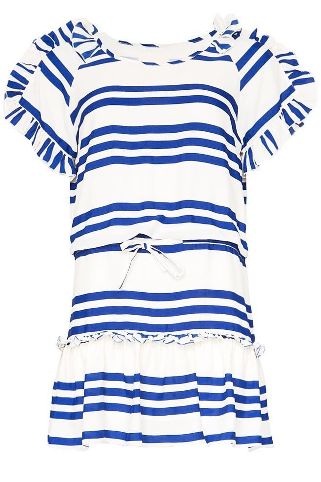 Emma Stone's Blue Striped Dress | POPSUGAR Fashion