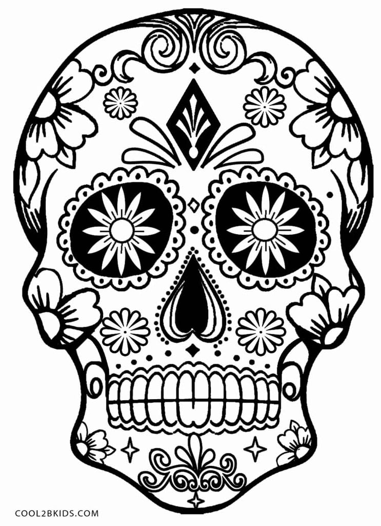 Adult Coloring Page: Skull