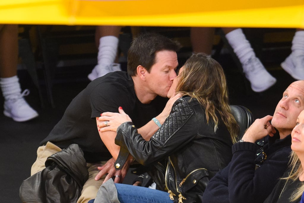 Mark Wahlberg With Wife and Daughter at Lakers Game 2015