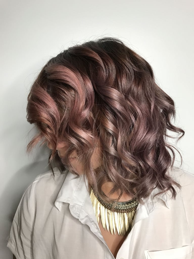 Chocolate mauve hair color trend 