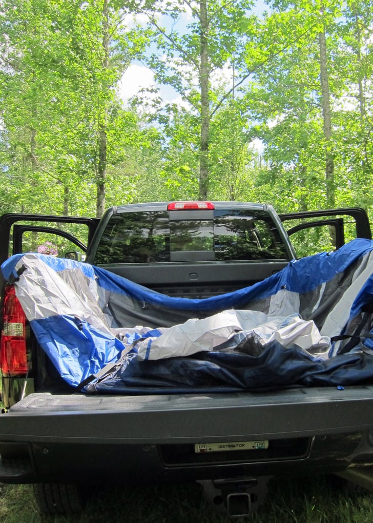 Tailgating With a Tent GMC Sierra Denali Pickup Truck Camping Kit