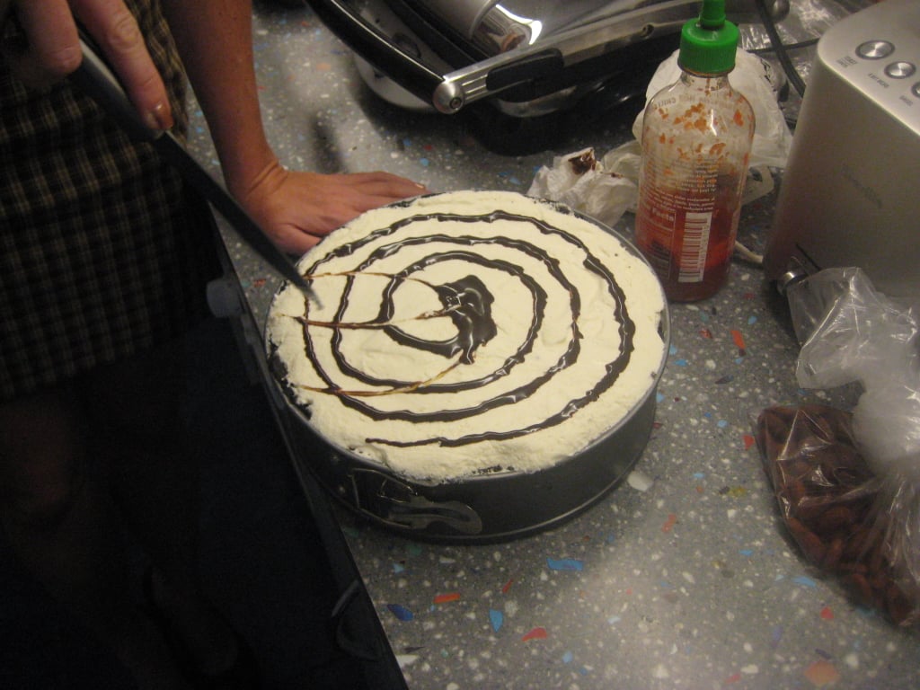 No-Bake Spiderweb Cheesecake