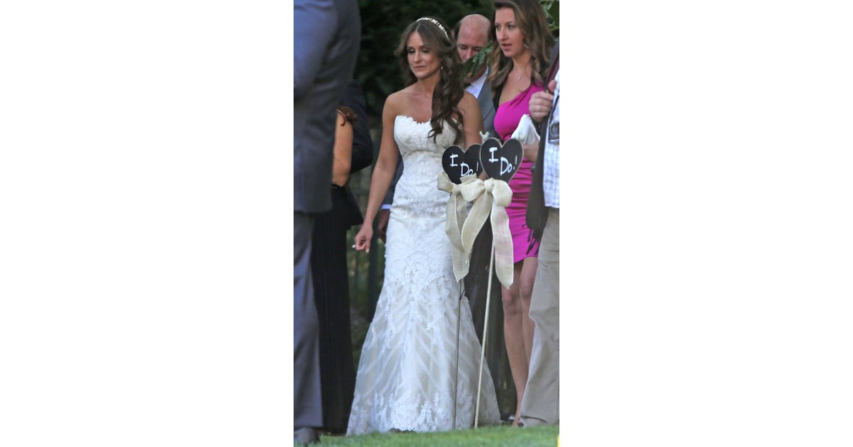 Brian S Bride Celeste Ackelson Wore A Strapless Gown The Office Stars Reunite For A Very Special Wedding Popsugar Celebrity Photo 3