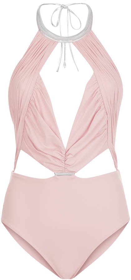 La Perla Waves Light Pink Halterneck Swimsuit