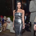 Kourtney Kardashian's Dress Looks Like Foil, Her Shoes Like Plastic Wrap, and Hey, We Dig It