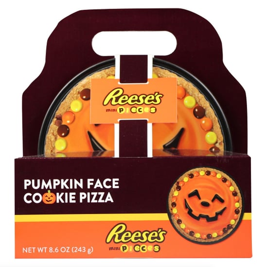 Reese's Pieces Pumpkin Face Cookie Pizza