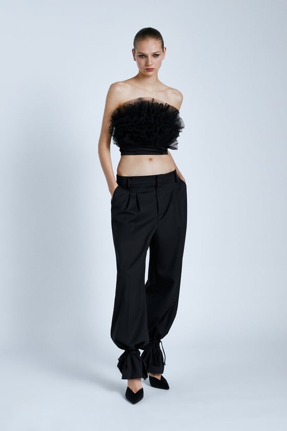 Zara Tulle Crop Top | 33 Stylish Pieces to Buy For Your Winter Holiday ...