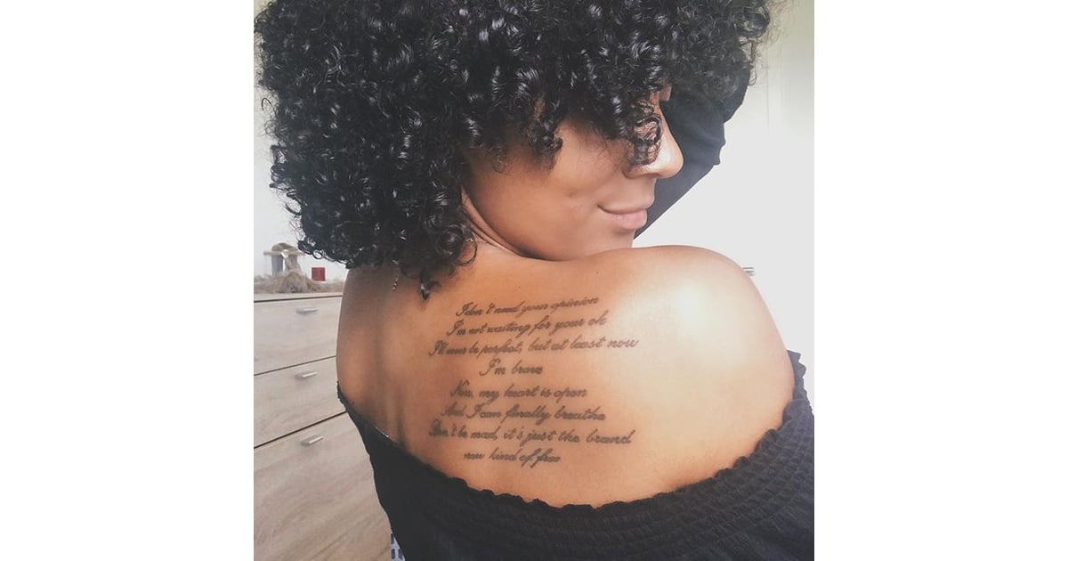 Alicia Keys S Brand New Me Song Lyrics These 88 Small Quote Tattoos Will Help You Follow Big Dreams Popsugar Smart Living
