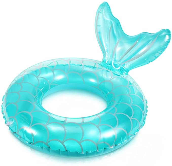 Mermaid-Inspired池浮动:HeySplashMermaid尾巴的充气游泳圈