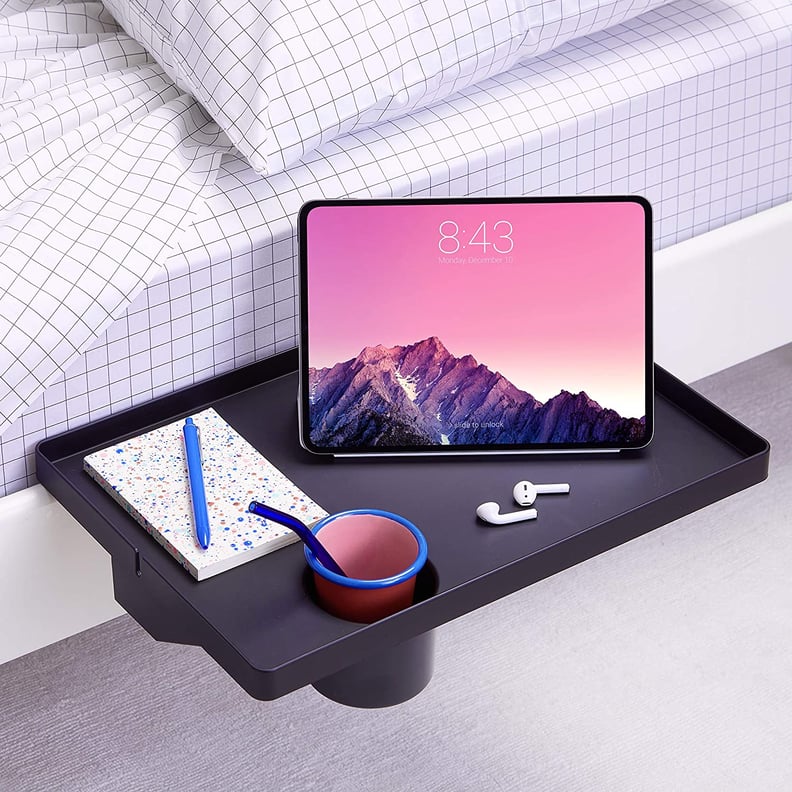 A Space-Saving Bedside Table: BedShelfie Essential Bedside Shelf with Cupholder