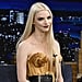 Anya Taylor-Joy's Gold Bustier and Platforms on Tonight Show