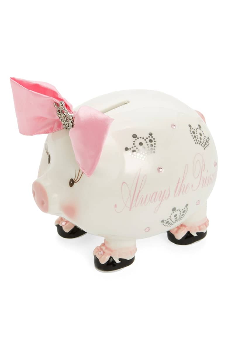 Mud Pie 'Always the Princess' Jeweled Piggy Bank