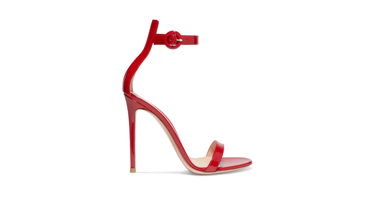 Gianvito Rossi Portofino Sandals | Selena Gomez Red Heels in New York ...