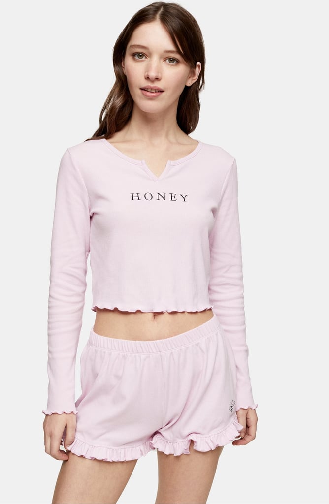 Topshop Honey Thermal Short Pajamas