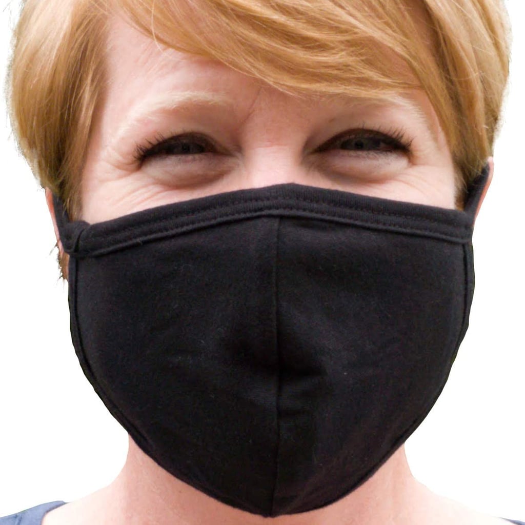 Buttonsmith Black Adult Cotton Face Mask With Filter Pocket