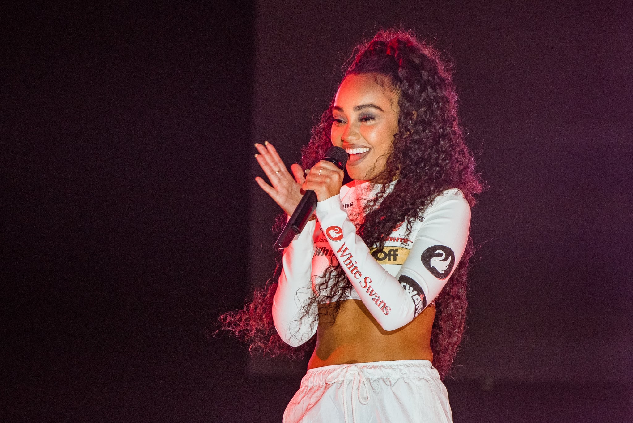 LIVERPOOL, ENGLAND - SEPTEMBER 01:  Leigh-Anne Pinnock of Little Mix performs on stage during day 3 of Fusion Festival 2019 on September 01, 2019 in Liverpool, England.  (Photo by Joseph Okpako/WireImage)