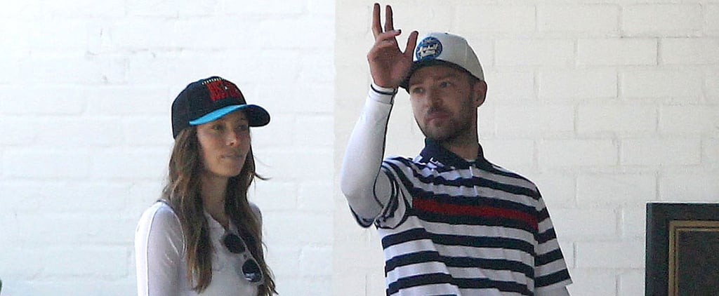 Justin Timberlake and Jessica Biel Golfing on Father's Day