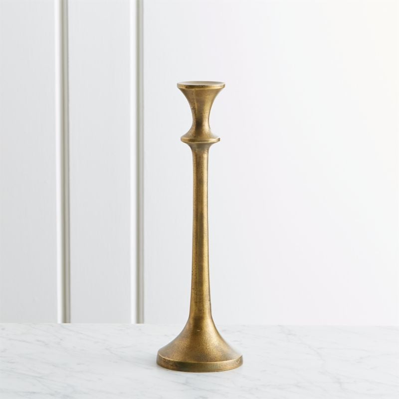 Emmett Antique Brass Taper Candle Holder