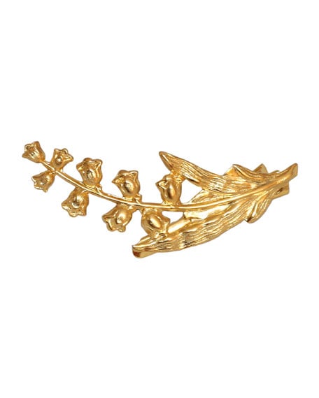 Epona Valley Lily of the Valley 14K Gold Plated Beak Hair Clip