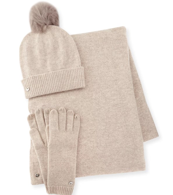 UGG Wool-Blend Gloves, Beanie, and Scarf ($295)