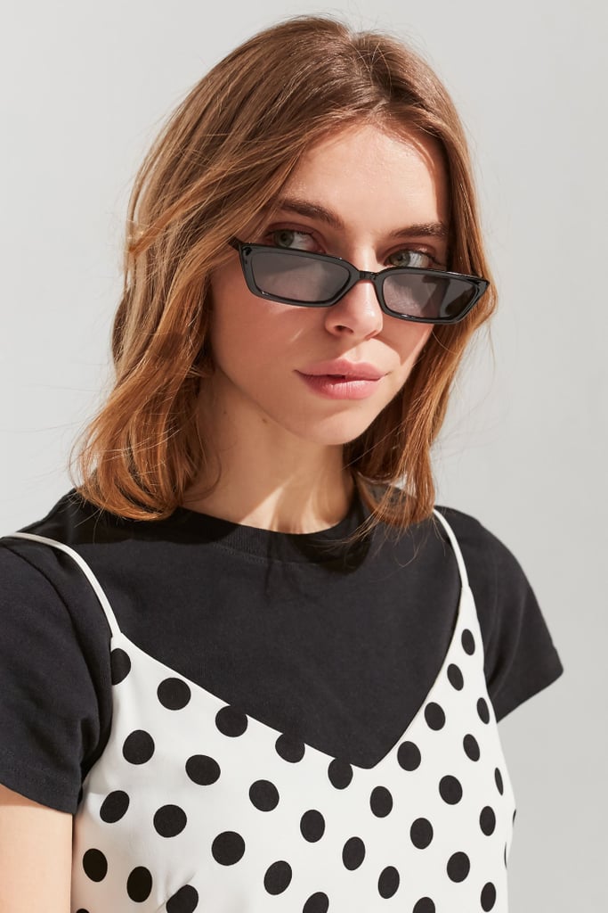 Urban Outfitters Gia Slim Rectangle Sunglasses