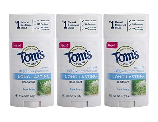 Tom's of Maine Natural Long Lasting Deodorant Multi Pack, Tea Tree