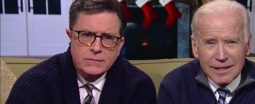 Joe Biden Has a Family Meeting on Stephen Colbert
