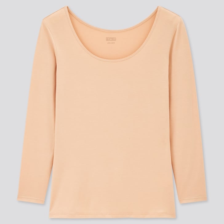 Uniqlo Women Heattech Jersey Scoop Neck Thermal Top Best Thermal Base