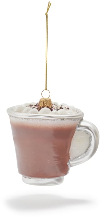 Hot Chocolate Glass Ornament