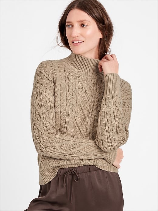 Banana Republic Cable Knit Cropped Sweater Best Banana Republic