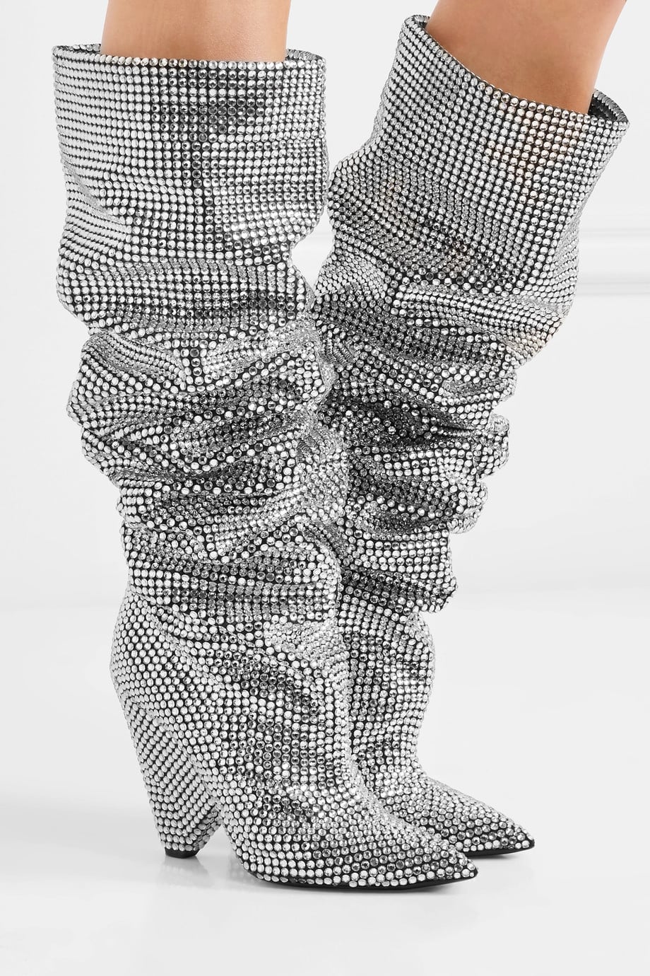 Swarovski crystal thigh high sales boots