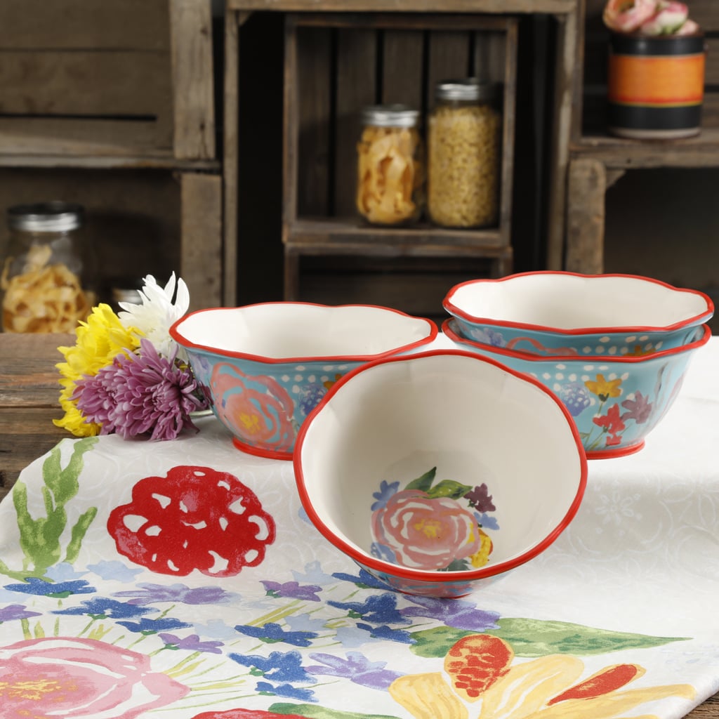 The Pioneer Woman Celia Teal 6.75-Inch Bowls, Set of Four