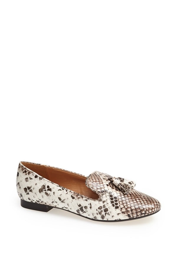 Topshop Snake-Print Loafers