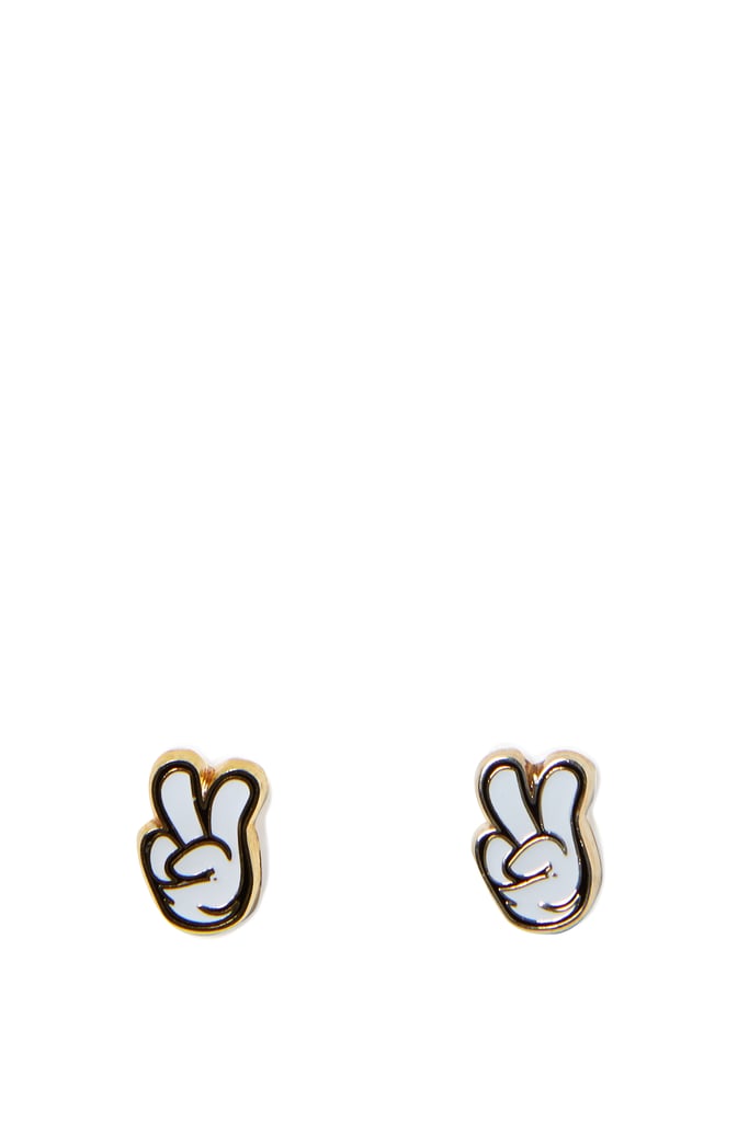 Mickey Peace Earrings ($7)
