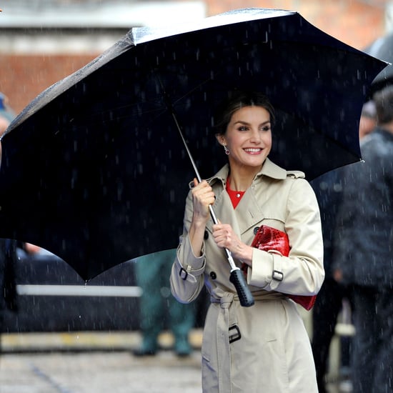 Queen Letizia of Spain's Umbrella Style May 2016